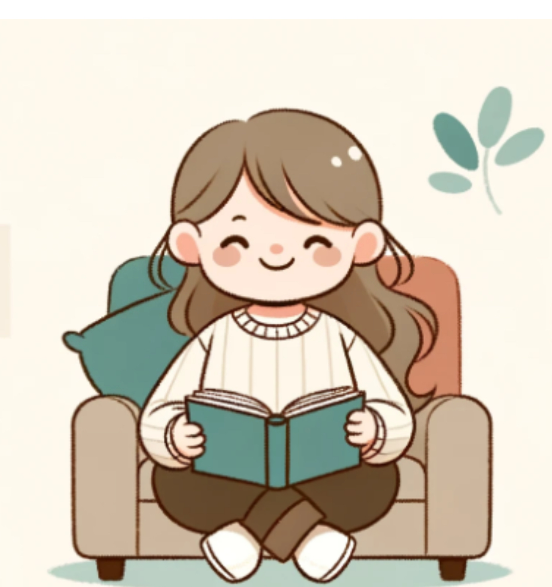 Child reading comfortably